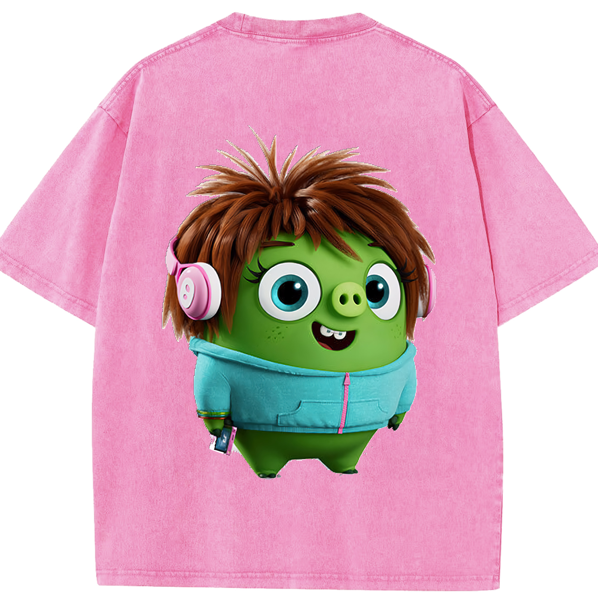 （画像用） Angry Birds アングリーバード 綿100% ヴィンテージ風 半袖Tシャツ（背面プリント）